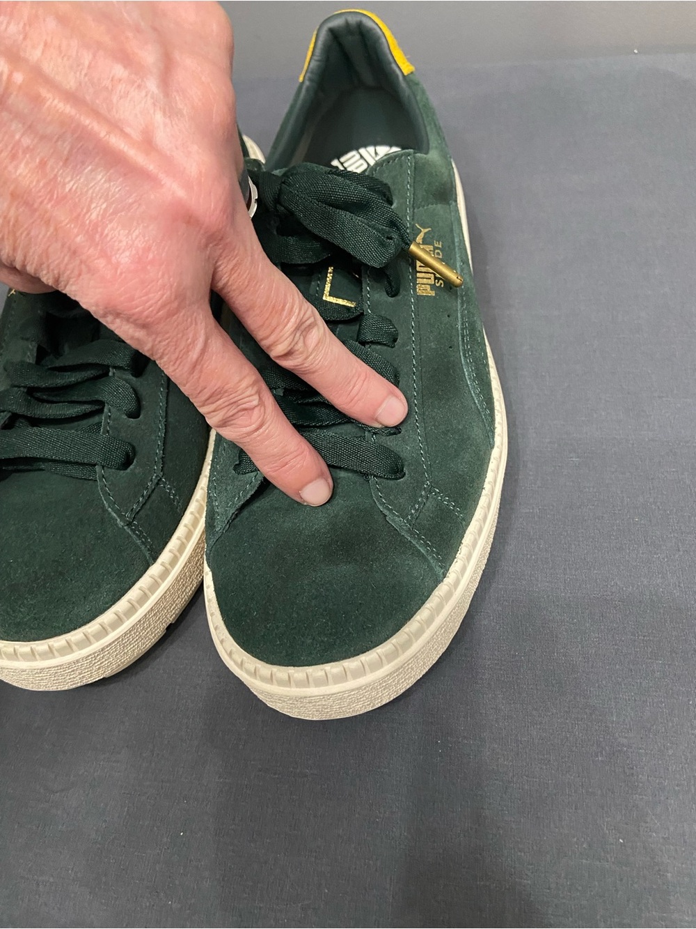 PUMA Platform Suede Trace Bold Womens Sneaker Shoes Scarab-Lemon Skater 10 - Picture 17 of 17